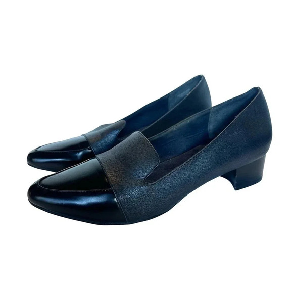 Ann Marino by Betty‎ Muller size 9M pointed toe black slip on shoes - Picture 1 of 7
